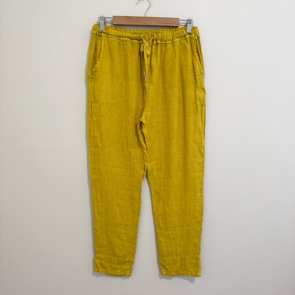 Yellow Drawstring Women's Pants